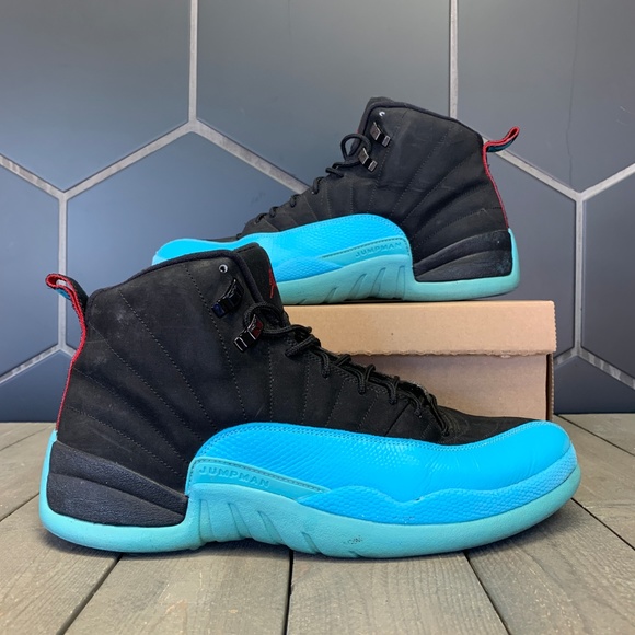 blue and black jordan retro 12